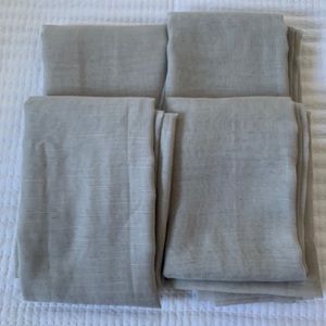 84” Sheer Gray Curtains-  4 Panels